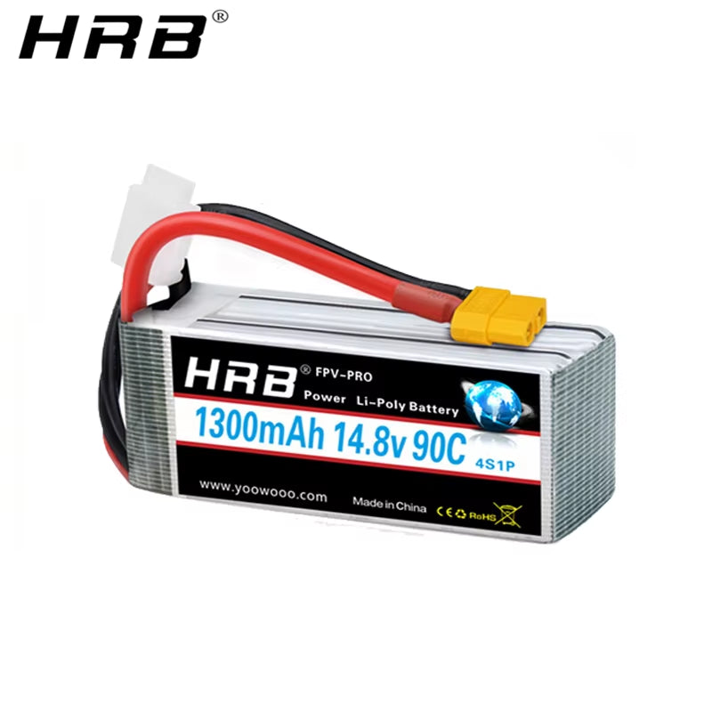2PCS HRB 2S 3S 4S 5S 6S Lipo Battery 7.4V 11.1V 14.8V 22.2V 2000Mah 5000Mah 6000Mah 1500Mah RC Airplane FPV Drone Car Parts