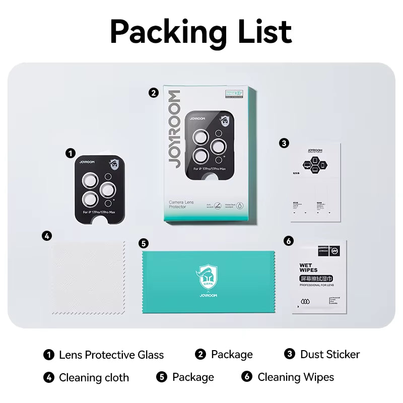 Camera Lens Protector for Iphone 17 Pro Max Lens Glass Back Camera Protector for Iphone 16 Pro/16 Pro Max Len Film